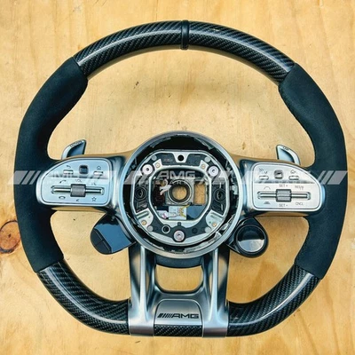 Volante de fibra de carbono genuino Mercedes OEM AMG W205 C63s A0004605809 Foto 1 de 4