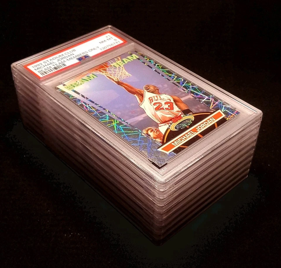 1992-93 Topps Stadium Club Beam Equipo SOLO MIEMBROS PSA Lote (9) Jordan, Shaq +7 🏀 Foto 1 de 4