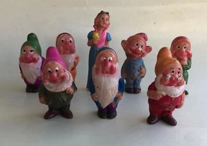 RARE SNOW WHITE AND THE SEVEN SWARFS CELLULOID DOLLS COMPLETE SET WALT DISNEY - Picture 1 of 5