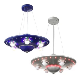 Spaceship LED Chandelier UFO Pendant Lamp Kids Bedroom 6 Lights Suspension Lamp - Picture 1 of 17