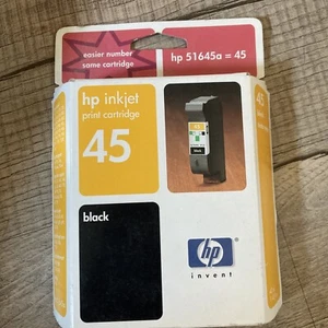 HP Inkjet Print Cartridge 45 - Black - Nov 2002 (New & Unopened) - Picture 1 of 3