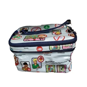 Loop NWT travel train Makeup case Kitchy airline phrases storage train - Picture 1 of 12
