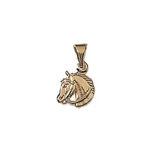 KBC - Pendentif Plaqué Or Tête de Cheval 11x9mm - Picture 1 of 2