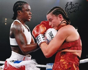 TIARA BROWN SIGNED AUTO'D 8X10 PHOTO WBC FEATHERWEIGHT CHAMP VS SKYE NICOLSON C - Picture 1 of 1
