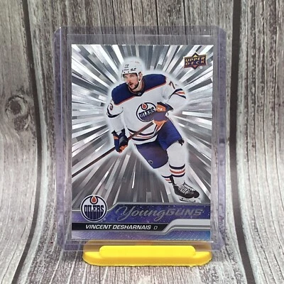 Vincent Desharnais 23-24 UD Young Guns Silver Outburst ROOKIE RC #202 CANUCKS - Image 1 of 2