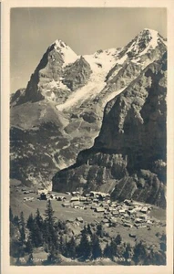 Switzerland Mürren Eiger and Mönch RPPC B17 - Picture 1 of 2