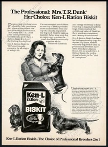 1977 Dackel Züchter Kunst Ken L Ration Hundefutter Vintage Print Anzeige - Bild 1 von 7