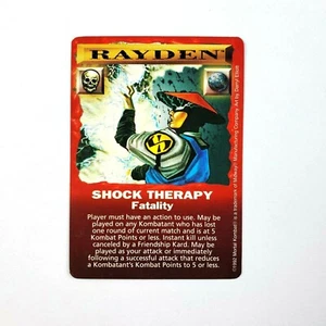 Juego de cartas Mortal Kombat Kard TCG 1992 Rayden Shock Therapy Fatality MP MP - Imagen 1 de 2