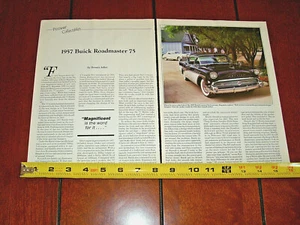 1957 BUICK ROADMASTER  ORIGINAL 1990 ARTICLE - Picture 1 of 2