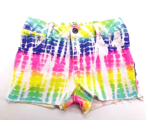 Circo Girls' Adjustable Waist Cotton/Spandex Neon Cut-Off Shorts S/P 6-6X EUC - Picture 1 of 7