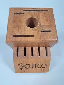 Cutco 10 Fächer Honig Eiche Messerblock Made in USA Holzblock Aufbewahrung - Bild 1 von 5