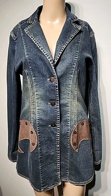 Vtg Krizia Jeans Women's Cotton  Denim Jacket Size IT 42 US 8 - Image 1 of 4