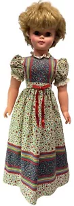 Vintage 1976 Uneeda 31" Girl Doll Play Pal Type Rooted Blonde Hair Sleepy Eyes - Picture 1 of 10