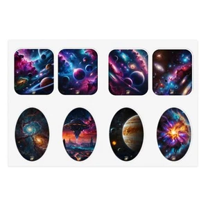 Intergalactic Sticker Sheet - Space Art Decor, Planner Stickers, Space-Themed - Bild 1 von 9