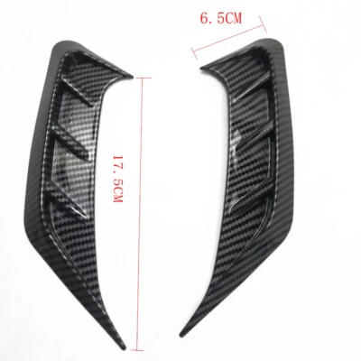 2x Cubierta de párpados de plástico ABS para faros de vehículo de fibra de carbono modificada Foto 1 de 4