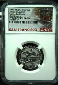 2018S Silver Reverse Proof 25C Cumberland Island Georgia NGC PF70 First Releases - Picture 1 of 2
