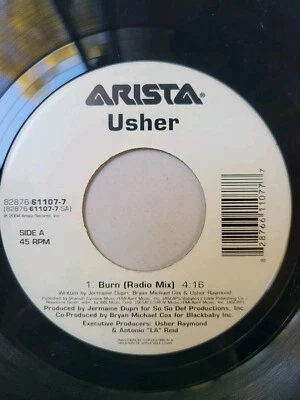 USHER - BURN (Radio Mix) / Instrumental 2004 ARISTA **NM** NOS 45 - Image 1 of 4