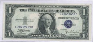 US $1.00 Note 1935-C Silver Certificate Est XF-AU Cond No Motto Free Ship - Picture 1 of 2