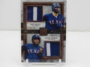 JOEY GALLO/ ELVIS ANDRUS 2020 TOPPS MUSEUM GAME-USED DUAL PATCH #16/35! RANGERS! - Picture 1 of 2