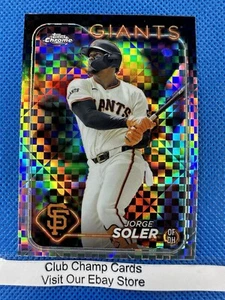 2024 #223 Jorge Soler Topps Chrome Baseball X-Fractor Giants - Imagen 1 de 2