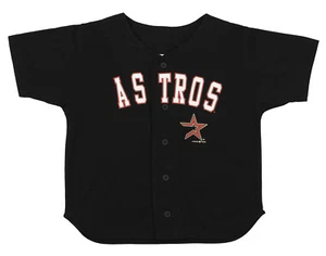 Mighty Mac Houston Astros MLB Little Boys Kids Vintage Baseball Jersey, Black - Picture 1 of 6