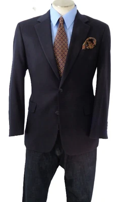 Blazer negro reciente Loro Piana Italia Brooks Brothers chaqueta de cachemir para hombre 43-44 Foto 1 de 4