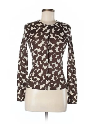 Cárdigan Ann Taylor Loft Marrón Estampado Animal 100% Lana Merino Talla XS Nuevo con Etiquetas Foto 1 de 4