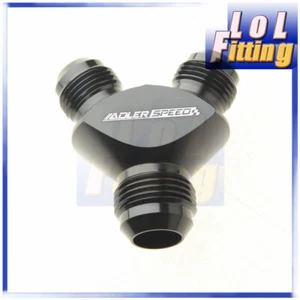 -12 AN 12AN To 2x AN -10 AN 10 10 AN Y Block Adapter Fitting Black - Picture 1 of 5