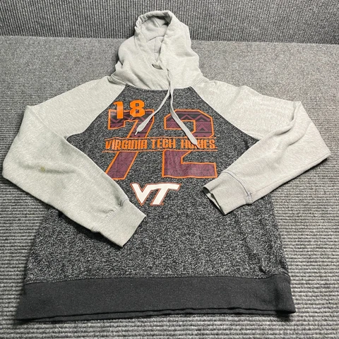 Virginia Tech Hokies Hoodie Mens Small Pullover Sweatshirt Long Sleeve Cover
