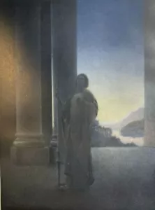 1904 Vintage Illustration Maxfield Parrish The Vigil-At-Arms - Picture 1 of 2