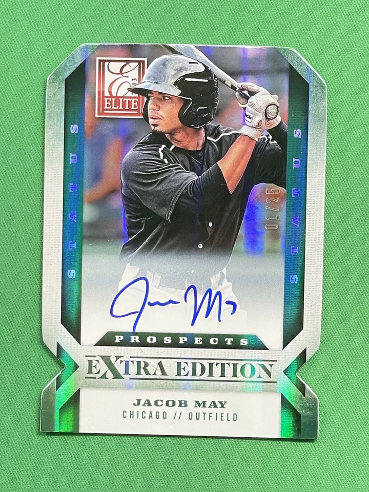 2013 Elite Extra Edition JACOB MAY - AUTO PROSPECTS - EMERALD STATUS DIE-CUT /25 - Image 1 of 4