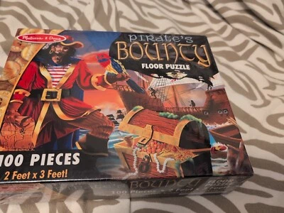 Pirate's Bounty Jumbo Floor Puzzle 100 Piece 2x3' Melissa & Doug New Sealed - Image 1 of 3