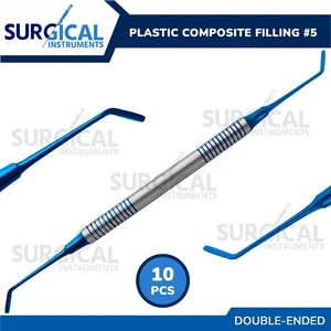 10 Stück Dental Kunststoff Füllung #5 Blau Titan Spitzen mit Hohlgriff Deutsch Gr - Bild 1 von 8