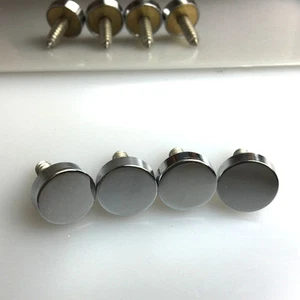 Metal Chrome Screw Cap for License Plate Frame Holder Stainless Steel Rust Free - Foto 1 di 1