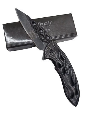 Knife MTECHUSA 8.00" Overall Stainless Steel Spring Assisted DropPoint MT-A822SW - Image 1 of 4