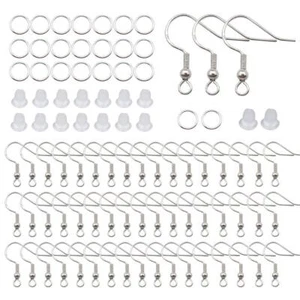 100PCS/50Pairs 925 Sterling Silver Earring Hooks Ear Wires Fish Hooks,300pcs - Picture 1 of 8
