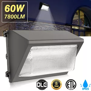 60W LED Wall Pack Light Dusk to Dawn Warehouse Parking Lot Outdoor Security Lamp - Picture 1 of 10