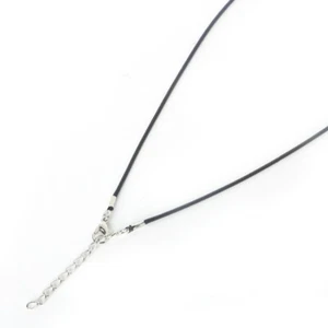 Leather Necklace Braided Cord x 10 pieces Black 18-20" (45-50cm) 2mm - Picture 1 of 9