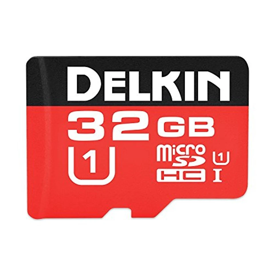 Delkin 32GB microSDHC 500X UHSI U1 MEMORY CARD W ADAPTER - Image 1 of 1