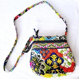Vera Bradley RIO Crossbody Shoulder Bag Purse Small Quilted Multicolor Floral - Picture 1 of 7