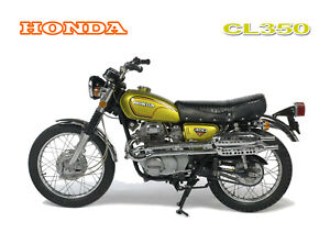 HONDA Poster Classic CL350 1972 & 1973 K4 Suitable 2 Frame