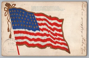 Amerikanische Flagge Stern Spangled Banner um 1907 Postkarte - Bild 1 von 2