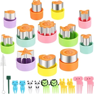 24 Pcs Vegetable Cutter Shapes Set, Cute Fruit Shape Cutters, Food Cutters for K - Picture 1 of 7