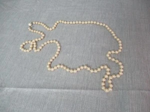 Collar de perlas Morvella - Anudado - Cierre de plata - Gota de 18" - 6 184 - Imagen 1 de 6