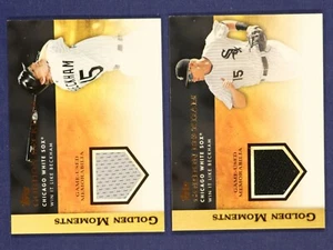 Topps Golden Moments Relics & S2 #GB Gordon Beckham lot (2) Grey Black Jsy - Bild 1 von 2
