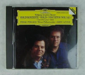 MOZART: Violin Concertos #3 & #5 ~ Itzhak Perlman/James Levine ~ Wiener Philharm - Picture 1 of 3