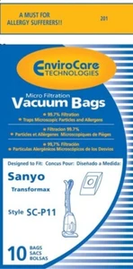 EnviroCare Replacement 7 Vacuum Bags for Sanyo Transformax Upright Style SC-P11 - Picture 1 of 1