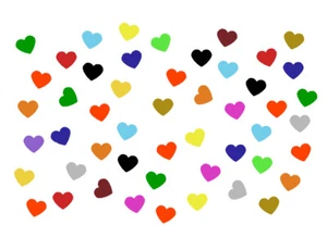 50x Sticker Herz Miniblings Aufkleber DIY Scrapbooking Liebe Herzen Kleber Bunt - Picture 1 of 2