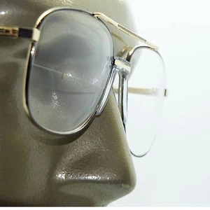 Double Bridge Aviator Black Gold Classic Halfway Bifocal Reading Glasses +1.50 - Picture 1 of 4