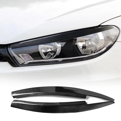Cubiertas de fibra de carbono para párpados cejas tapas faros para Volkswagen Scirocco Foto 1 de 4
